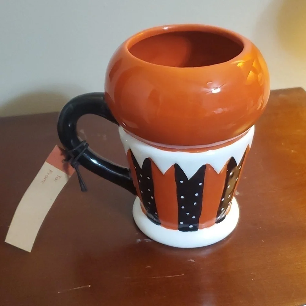 Johanna Parker Carnival Cottage Pumpkin Coffee Mug NWT - Picture 3 of 6